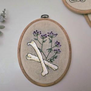 Kirjailutyö Kauniit luut